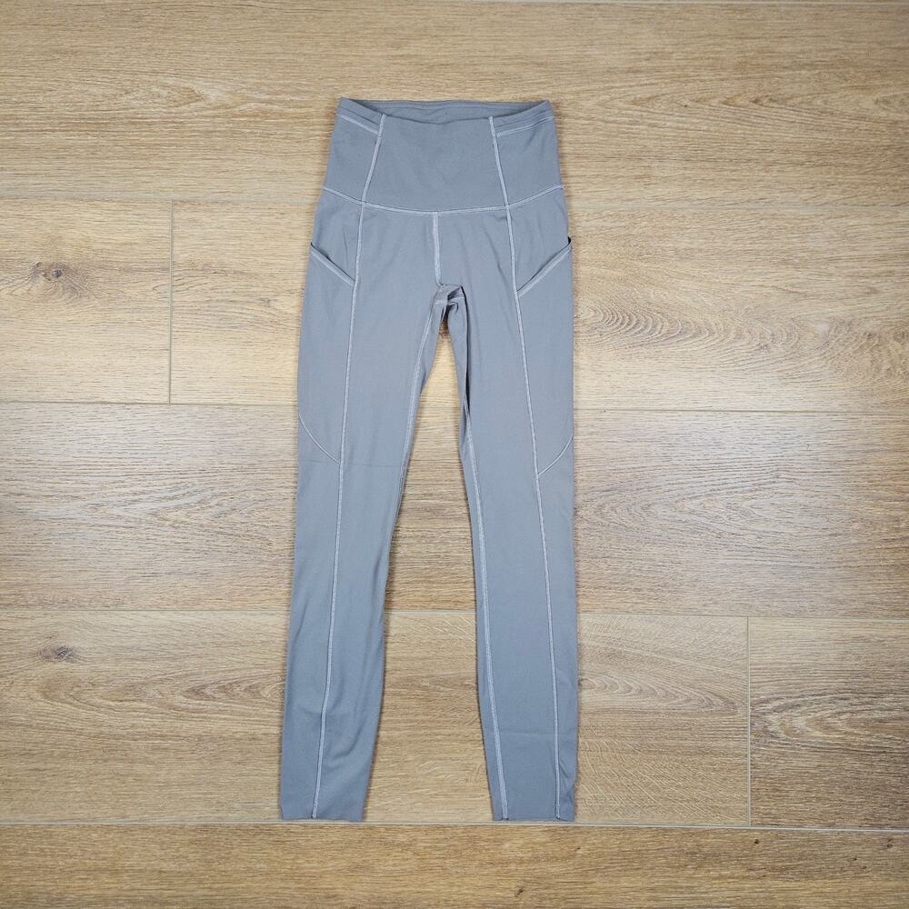 Lululemon Fast and Free High Rise Tight 25 Nulux Leggings Grey Size 0 LW5BXQS